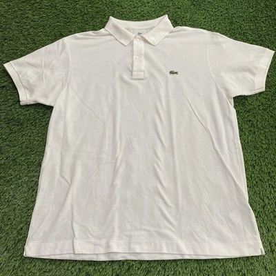 Camisa Polo Lacoste Para Hombre 2XL 7 Blanca Manga Corta Preppy Informal Golf Cocodrilo Foto 1 de 4