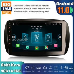 9" 4GB+64GB Android 11 Autoradio GPS Navi für Mercedes Benz SMART DAB+ CarPlay - Bild 1 von 12