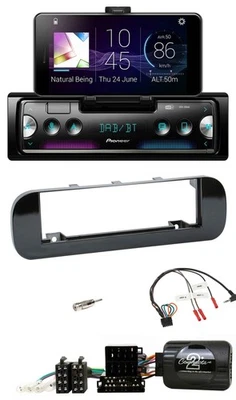 Pioneer USB Lenkrad Bluetooth DAB Autoradio für Fiat Panda 12-20 schwarz glänzen - Bild 1 von 4