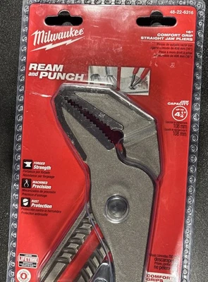 Milwaukee 48-22-6316  16 in. Comfort Grip Straight-Jaw Pliers *New* - Image 1 of 4