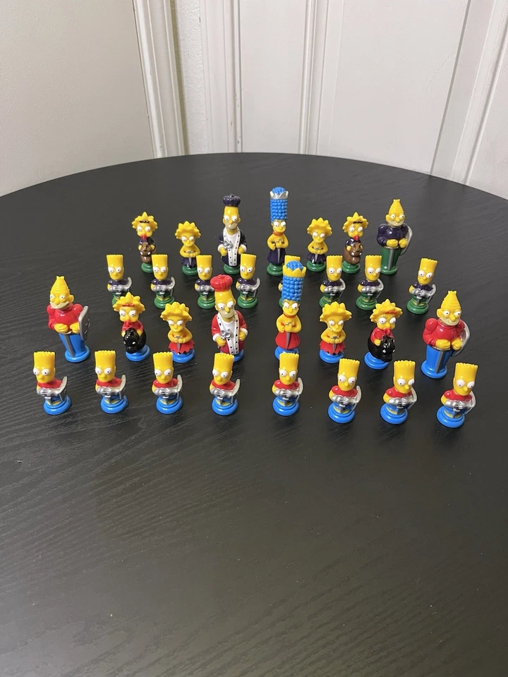 Juego de ajedrez 3D de colección The Simpsons 1991 PIEZAS SOLO 31 piezas faltan 1 caballero Foto 1 de 4