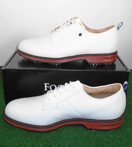 NIB FootJoy DryJoys Premiere Field Spiked Golf Shoes, White / Brick, 53992 - Picture 1 of 5