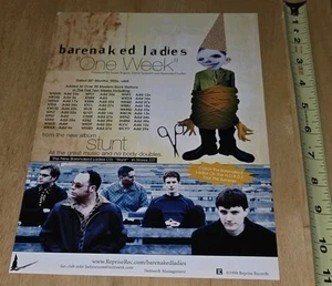 Barenaked Ladies One Week ALT ROCK PROMO RADIO STATION TRADE AD Poster 8.5x11 - Picture 1 of 1