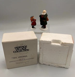 RARE Dept 56 "Yes, Virginia..." Handpainted Porcelain Figurine Set - Picture 1 of 6