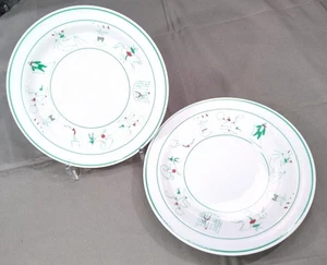 Richard Ginori Gio Ponti 1-92 Circus Green Deep Plates 2 Set 8.3in - Picture 1 of 11