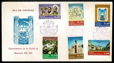 SG63 VENEZUELA 1969  FDC The 400th anniversary of the founding of Maracaibo - Image 1 of 2