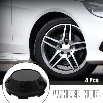 Tapacubos centrales para llantas de coche de 68 mm 6 clips negros con pegatina de insignia 4 un. Foto 1 de 4