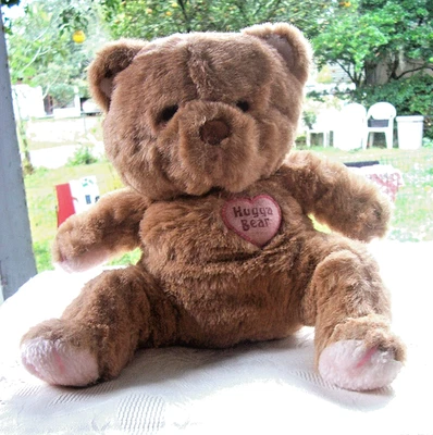 Rare Applause Hugga Bear Teddy Brown Plush Stuffed Animal 1984 12 inches SEE - Image 1 of 4