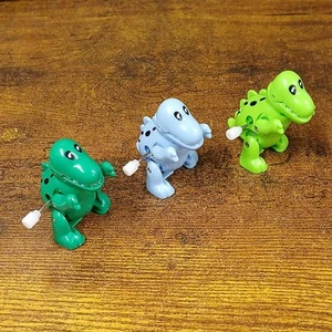 Lote de 3 juguetes de cuerda de dinosaurios SPR!TZ, probados y funcionando, verde y azul - Imagen 1 de 3
