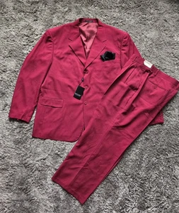 Vittorio St. Angelo Wine Men's 2 Piece Suit Set 52L - 46W - Picture 1 of 22