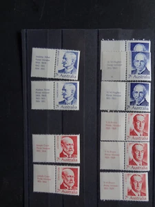 Australia Prime Ministers Booklet, 2 Sets Of 4 stamps with tabs, MNH - Imagen 1 de 1