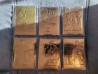 6pc lot Elvis Presley 22kt gold cards Dnbury Mint