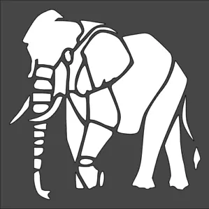 1-5,5x5,5 Zoll Schablone, (VC-67) Elefant Safari (6mil) - Bild 1 von 2