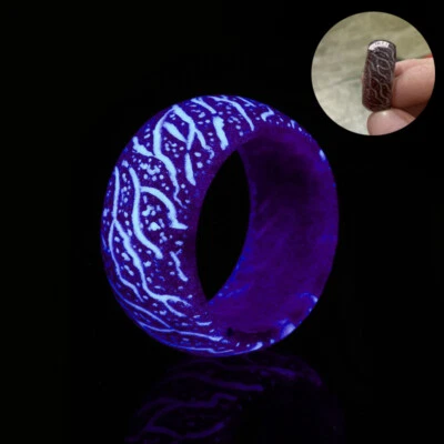 Anillo de resina brillante luminoso que brilla en la oscuridad anillos de joyería para mujeres hombres Foto 1 de 4