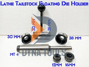 Lathe Tailstock MT4 Floating Die Holder Set 4MT Shank - Hold MM Metric Size Dies - Picture 1 of 15