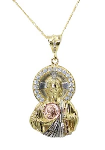 San Judas Tadeo - St Jude Thaddeus Medal 18k Gold Plated with 22 inch Chain - Picture 1 of 4
