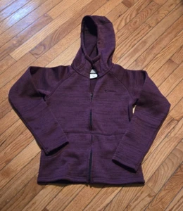 Columbia Burgundy Jacket Sweatshirt Full Zip Youth Large 14-16  Hooded (GUC) - Picture 1 of 4