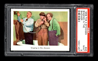 1959 Fleer Three Stooges #46 Singing in the shower. PSA 9 - Image 1 of 2