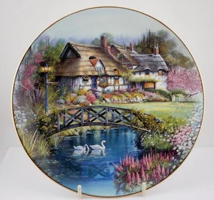 Beautiful Andres Orpinas The Cottage on Cherry Tree Lane FM Collectors Plate - Picture 1 of 2
