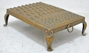 Antique Brass Kitchenware Grater Tool Original Old Hand Crafted Engraved - Picture 1 of 8