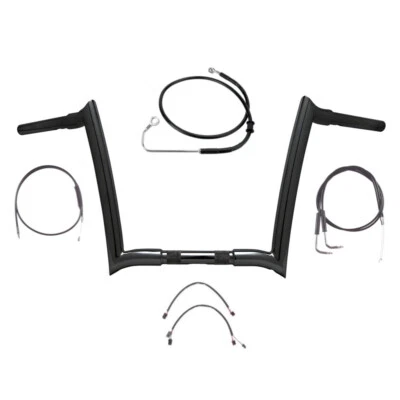 Kit de manillar Yaffe Monkey Bar 2011-2015 Harley Softail 1 1/4" negro 12" con ABS Foto 1 de 2