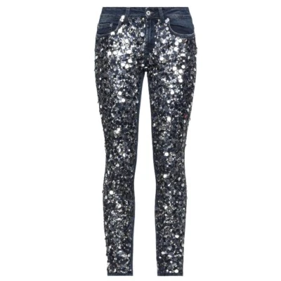 Dondup Silver Sequin jeans Women - Image 1 of 4