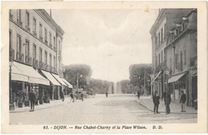DIJON 21 Rue Chabot-Charny CPA animée écrite à Mr Boucherie de la Rochelle 1934 - Imagen 1 de 2