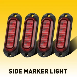 4/8/12/16 LED Lights Red Side Marker Surface Mount Clearance Trailer Boat US - Picture 1 of 16