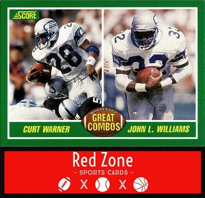 1989 Score - #278 Curt Warner / John L. Williams NM Set Break. - Image 1 of 2
