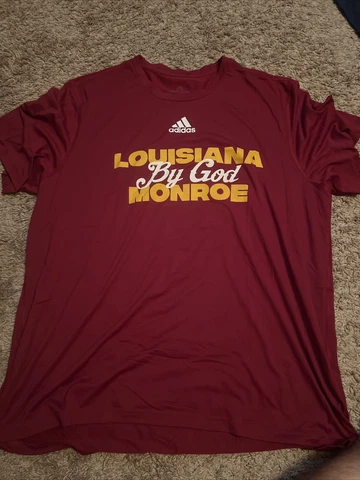Louisiana-Monroe Warhawks  NCAA Adidas Men's Maroon  Climalite T-Shirt Cover