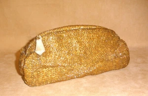Atemberaubende 40er Jahre Gold Glasperlen Abend Clutch - Bild 1 von 10