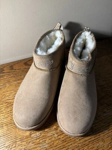 Juicy Couture Tan Faux Fur Lining Suede Ankle Booties/Kerri, 8 - Picture 1 of 11