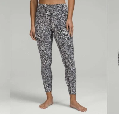 LULULEMON InStill High-Rise Tight 25 英寸 WARPED GRAIN Alpine 黑色/白色 10 C27 — 第 1/4 张图片
