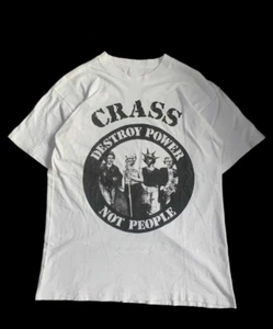 Camiseta Crass Band Blanca Algodón Adulto S-5XL Punk WA380 - Imagen 1 de 3