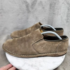 Clarks Shoes Mens Size 10.5 Tan Leather Slip On Crepe Rubber Sole Loafers *GUC* - Picture 1 of 11