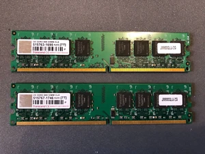 Transcend 4GB (2X2GB) 1RX8 DDR2 800 DIMM CL5  RAM KIT Tested - Picture 1 of 1