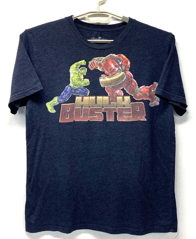 Camiseta negra Avengers Age of Ultron talla L para hombre HULK BUSTER color imagen de lucha Foto 1 de 4