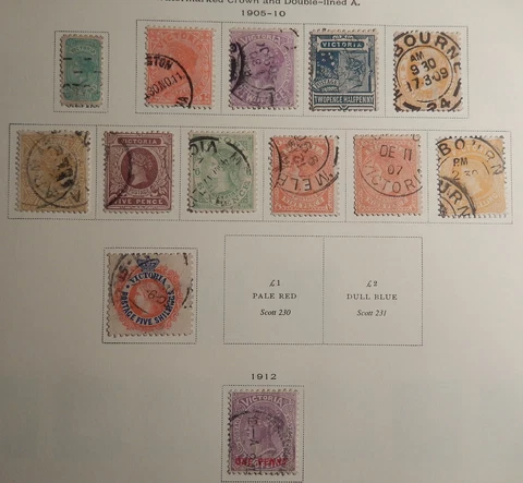 Victoria Scott #218-229, 232, Part-Set of 11 +1, Used Cover