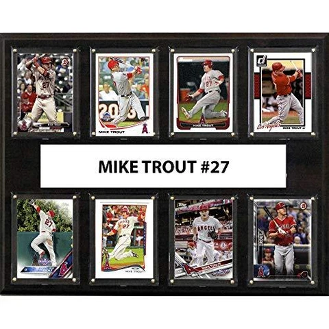 MLB 12"x15" Mike Trout Los Angeles Angels Giants 8-Card Plaque Cover