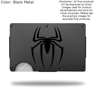 Custom "SPIDER-MAN" Laser Engraved Wallet - Pick A Wallet Color - Image 1 of 4