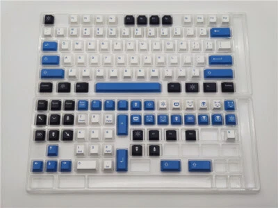 Arctic Keycaps Cherry Height PBT 129 KeyCaps Blue White for Cherry MX Keyboard - Image 1 of 4