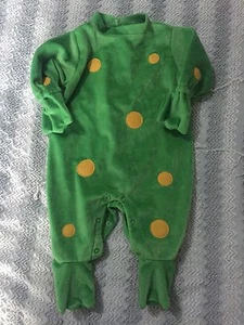 euc cozy SOFT comfy FROG one-piece COSTUME footed 3-6 mos First Halloween - Picture 1 of 7