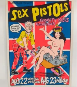 SEX PISTOLS Silkscreen Poster COOP - Picture 1 of 7
