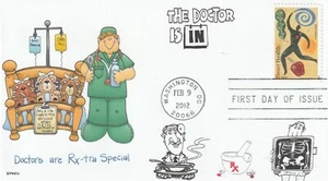 DOCTORS ARE RX-TRA SPECIAL   LIFE WORTHWHILE  MSG  HEART HEALTH  FDC- DWc CACHET - Picture 1 of 1