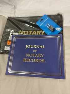 Notary Public Record Journal Pouch Lock, 11 x 8.5 Inches, 9 Entries Per Page - Picture 1 of 5