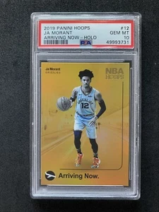 2019-20 Panini NBA Hoops Arriving Now Holo #12 Ja Morant - Rookie RC - PSA 10 - Picture 1 of 2