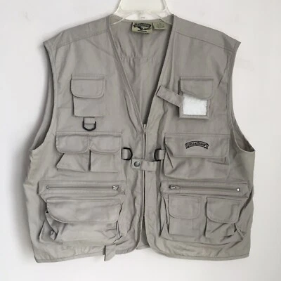 Field & Stream Fly Fishing Vest Pockets Size L/XL Large Khaki Outdoor Cotton - Image 1 of 4
