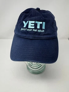 Cappello Berretto Yeti Coolers Costruito per la Pelle Scamosciata Strapback Blu Navy Spedizione Gratuita - Foto 1 di 8