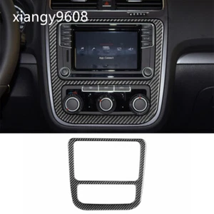 Carbon Fiber Car Navigation Screen CD Panel Trim For Volkswagen Scirocco 2009-16 - Picture 1 of 15