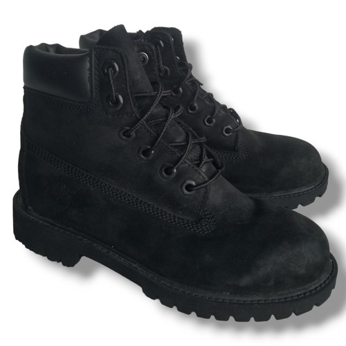 Timberland 6 pollici stivaletti premium junior 4 impermeabili neri